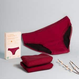 Culotte menstruelle flux abondant bordeaux