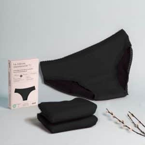 Culotte menstruelle flux moyen noire Anaé