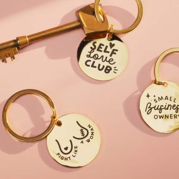 porte clé fight like a girl cancer du sein Malicieuse